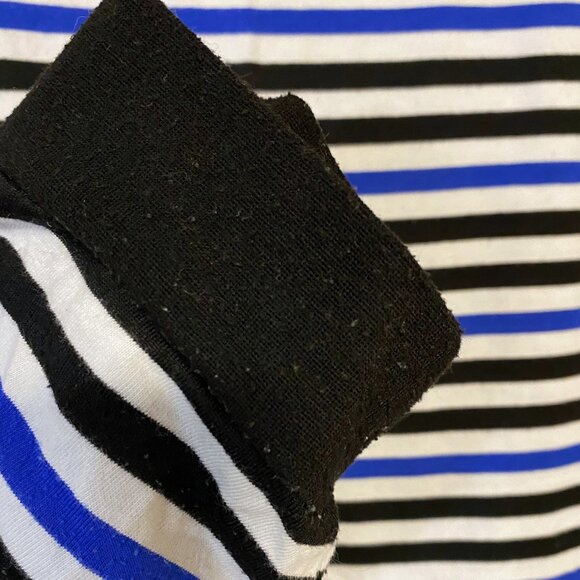 ASOS DESIGN Curve Oversized Long Sleeve Striped T-Shirt Dress Blue Plus Size 20 - Picture 5 of 6